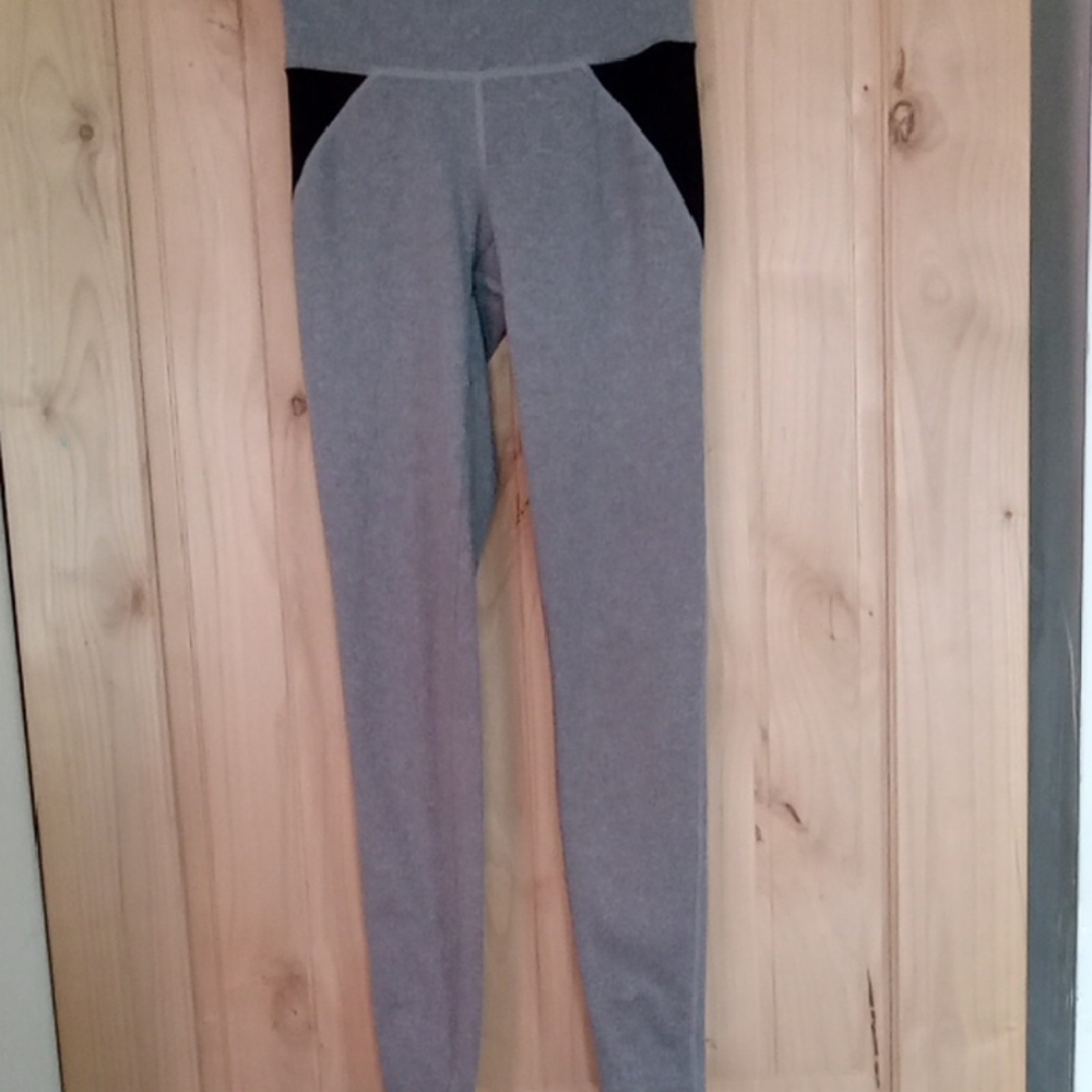 Kids Grey and Black Athletic Leggings